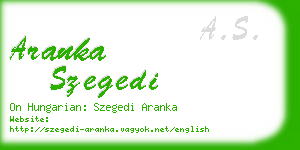 aranka szegedi business card